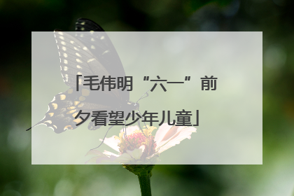 毛伟明“六一”前夕看望少年儿童