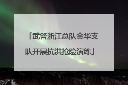 武警浙江总队金华支队开展抗洪抢险演练