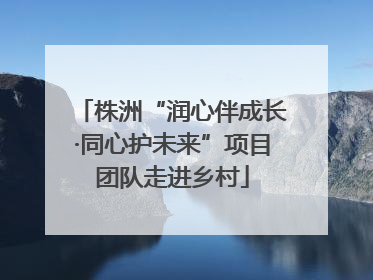 株洲“润心伴成长·同心护未来”项目团队走进乡村