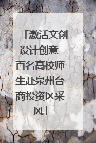 激活文创设计创意 百名高校师生赴泉州台商投资区采风