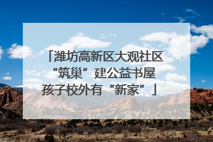 潍坊高新区大观社区“筑巢”建公益书屋 孩子校外有“新家”