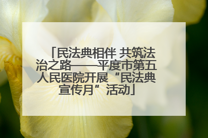 民法典相伴 共筑法治之路——平度市第五人民医院开展“民法典宣传月”活动