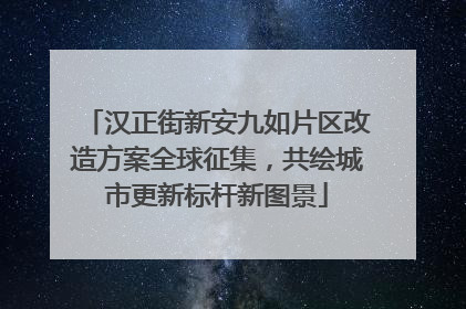 汉正街新安九如片区改造方案全球征集，共绘城市更新标杆新图景