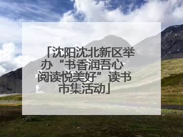 沈阳沈北新区举办“书香润吾心 阅读悦美好”读书市集活动