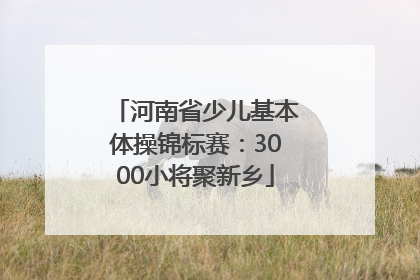 河南省少儿基本体操锦标赛：3000小将聚新乡