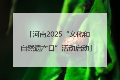 河南2025“文化和自然遗产日”活动启动