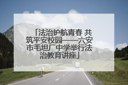 法治护航青春 共筑平安校园——六安市毛坦厂中学举行法治教育讲座