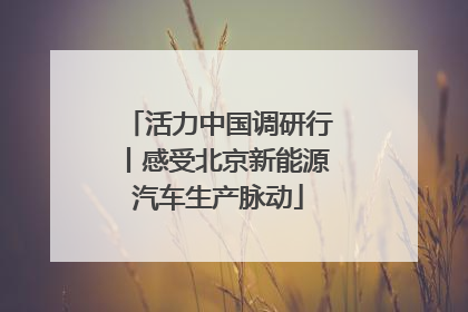 活力中国调研行丨感受北京新能源汽车生产脉动