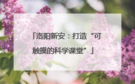 洛阳新安：打造“可触摸的科学课堂”