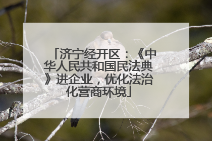 济宁经开区：《中华人民共和国民法典》进企业，优化法治化营商环境