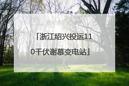 浙江绍兴投运110千伏谢慕变电站