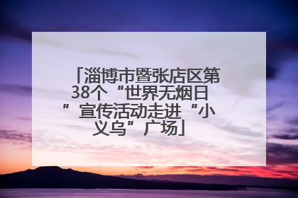 淄博市暨张店区第38个“世界无烟日”宣传活动走进“小义乌”广场