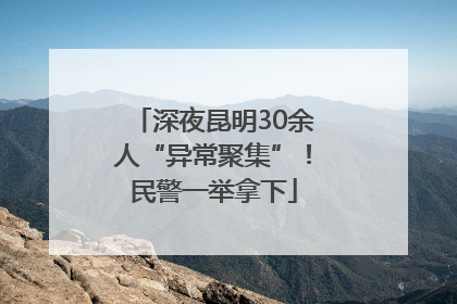 深夜昆明30余人“异常聚集”！民警一举拿下