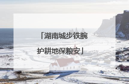 湖南城步铁腕护耕地保粮安