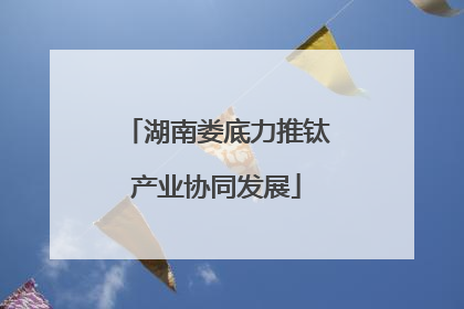 湖南娄底力推钛产业协同发展