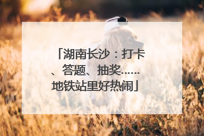 湖南长沙：打卡、答题、抽奖……地铁站里好热闹