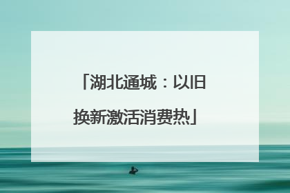 湖北通城：以旧换新激活消费热