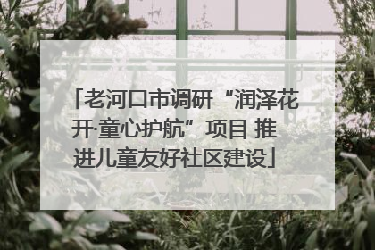 老河口市调研“润泽花开·童心护航”项目 推进儿童友好社区建设