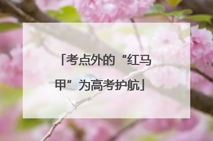 考点外的“红马甲”为高考护航