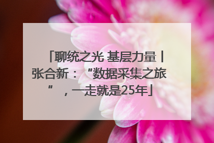 聊统之光 基层力量丨张合新：“数据采集之旅”，一走就是25年