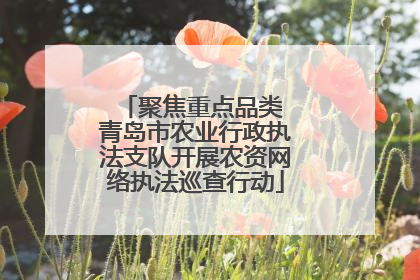 聚焦重点品类 青岛市农业行政执法支队开展农资网络执法巡查行动