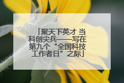 聚天下英才 当科创尖兵——写在第九个“全国科技工作者日”之际