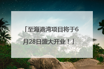 至海港湾项目将于6月28日盛大开业！
