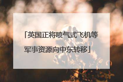 英国正将喷气式飞机等军事资源向中东转移