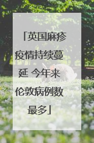 英国麻疹疫情持续蔓延 今年来伦敦病例数最多