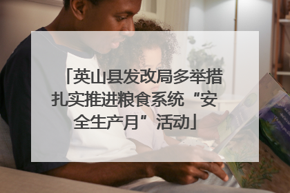 英山县发改局多举措扎实推进粮食系统“安全生产月”活动