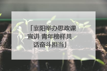 襄阳举办思政课宣讲 青年榜样共话奋斗担当