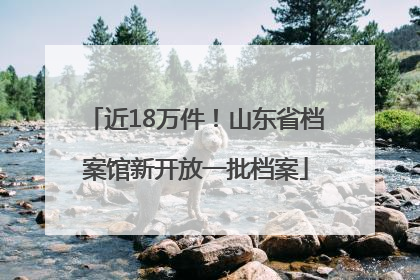 近18万件！山东省档案馆新开放一批档案