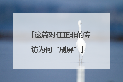这篇对任正非的专访为何“刷屏”