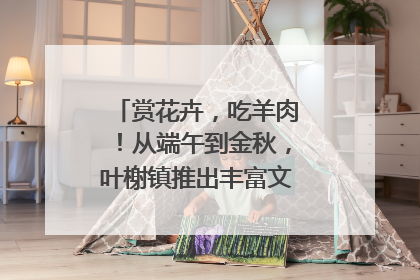赏花卉，吃羊肉！从端午到金秋，叶榭镇推出丰富文旅活动邀您爽玩