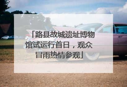 路县故城遗址博物馆试运行首日，观众冒雨热情参观