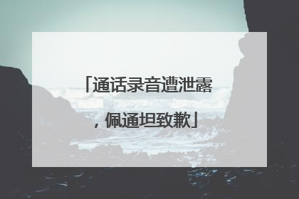 通话录音遭泄露，佩通坦致歉