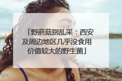 野蘑菇别乱采：西安及周边地区几乎没食用价值较大的野生菌