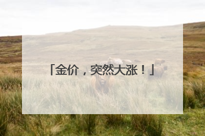 金价，突然大涨！