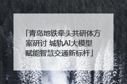 青岛地铁牵头共研体方案研讨 城轨AI大模型赋能智慧交通新标杆