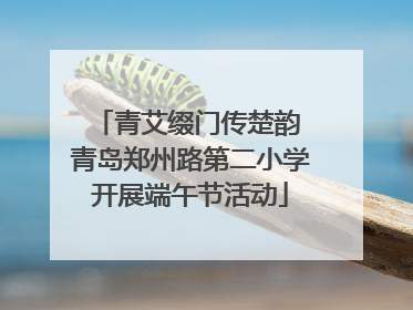 青艾缀门传楚韵 青岛郑州路第二小学开展端午节活动