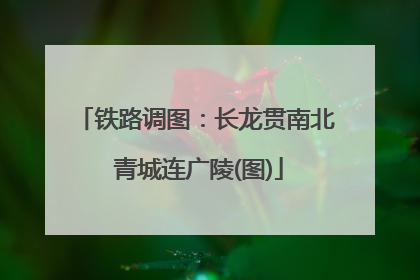 铁路调图：长龙贯南北 青城连广陵(图)