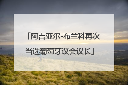 阿吉亚尔-布兰科再次当选葡萄牙议会议长