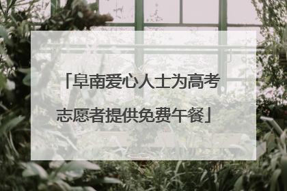 阜南爱心人士为高考志愿者提供免费午餐