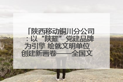 陕西移动铜川分公司：以“陕耀”党建品牌为引擎 绘就文明单位创建新画卷——全国文明单位创建纪实