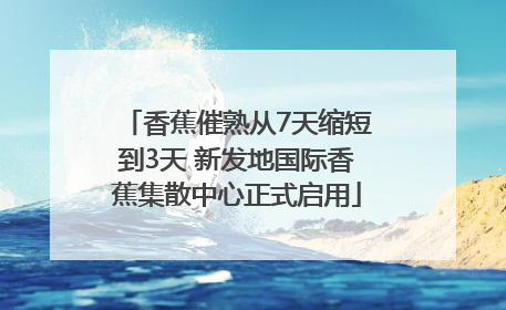 香蕉催熟从7天缩短到3天 新发地国际香蕉集散中心正式启用