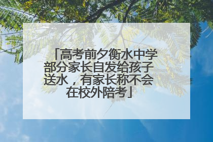 高考前夕衡水中学部分家长自发给孩子送水，有家长称不会在校外陪考