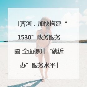 齐河：加快构建“1530”政务服务圈 全面提升“就近办”服务水平