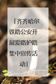 齐齐哈尔铁路公安开展爱路护路集中宣传活动