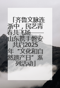 齐鲁文脉连浙中，民艺青春共飞扬——山东携手磐安共启2025年“文化和自然遗产日”系列活动
