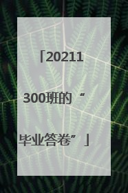 20211300班的“毕业答卷”